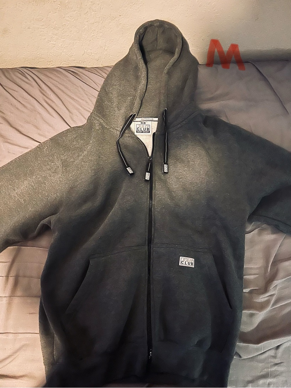 Pro Club Dark Gray Full-Zip Hooded Jacket